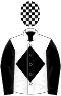 White, black diamond and sleeves, check cap
