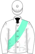White, Aquamarine sash