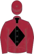 Maroon, black diamond