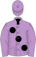 Mauve, large black spots
