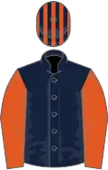 Dark Blue, Flame sleeves, striped cap