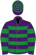 Purple and green hoops