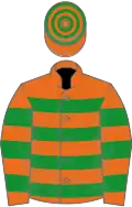 Orange and green hoops