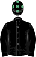 Black, emerald green spots on cap
