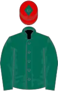 Dark green, red cap, dark green diamond
