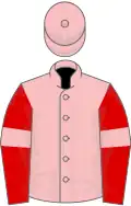 Pink, red sleeves, pink armlets