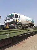 Empty LMO tankers of Inox Air Products departing from Kalamboli goods yard for the Visakhapatnam Steel Plant, 19 April 2021
