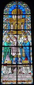Stained glass inside the Cathédrale Saint-Front de Périgueux