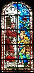 Stained glass inside the Cathédrale Saint-Front de Périgueux