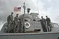 Air Force Reserve Airmen from the 304th Rescue Squadron, on P-520 a Crash Boat on the Willamette River in Portland, Ore.
