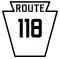Pennsylvania Route 118 marker