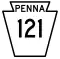 Pennsylvania Route 121 marker