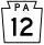 Pennsylvania Route 12 marker