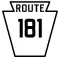 Pennsylvania Route 181 marker
