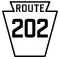 Pennsylvania Route 202 marker