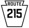 Pennsylvania Route 215 marker