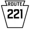 Pennsylvania Route 221 marker
