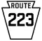 Pennsylvania Route 223 marker