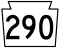 Pennsylvania Route 290 marker
