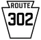 Pennsylvania Route 302 marker