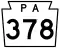 Pennsylvania Route 378 marker