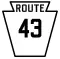 Pennsylvania Route 43 marker