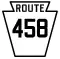 Pennsylvania Route 458 marker