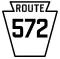 Pennsylvania Route 572 marker