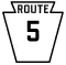 Pennsylvania Route 5 marker
