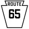 Pennsylvania Route 65 marker