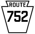 Pennsylvania Route 752 marker