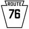 Pennsylvania Route 76 marker