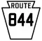 Pennsylvania Route 844 marker
