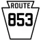 Pennsylvania Route 853 marker