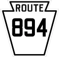 Pennsylvania Route 894 marker