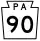 Pennsylvania Route 90 marker