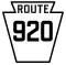 Pennsylvania Route 920 marker