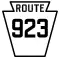 Pennsylvania Route 923 marker