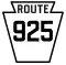 Pennsylvania Route 925 marker