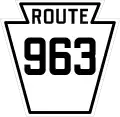 Pennsylvania Route 963 marker