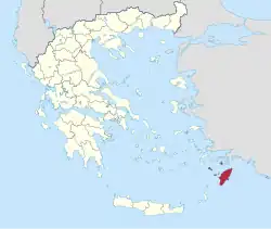 Rhodes within Greece