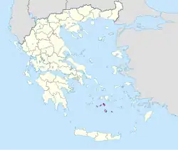 Thira within Greece