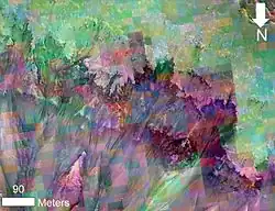 I. Seasonal Dark Flows, "Recurring Slope Linae" (RSL), on Martian slopes (2 November 2007).[48]