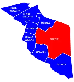 Okęcie within the Włochy district.