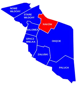 Raków within the Włochy district.