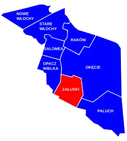 Załuski within the Włochy district.