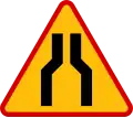 A-12a "road narrows — two-sided"