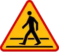 A-16 " pedestrian crossing ahead" (formerly used )