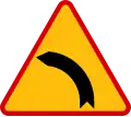 A-2 "dangerous curve to the left"