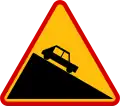 A-22 "dangerous incline downwards"